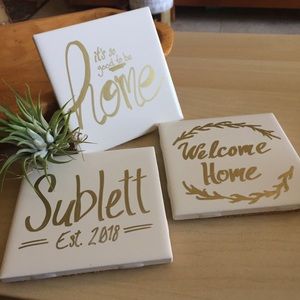 Custom Handcrafted Coasters -Set of 4